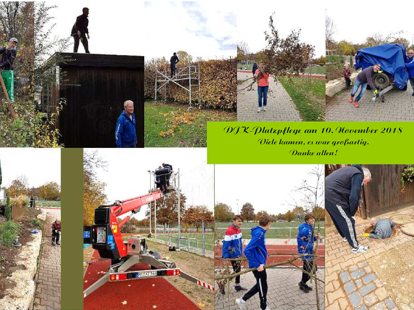 Vielen Dank an die Helfer des Arbeitstages 2018