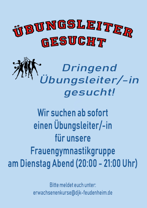 Der DJK Feudenheim sucht Verstärkung!